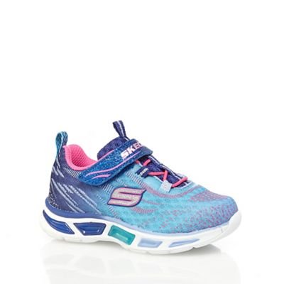 Skechers Girls' blue ombre light up trainers